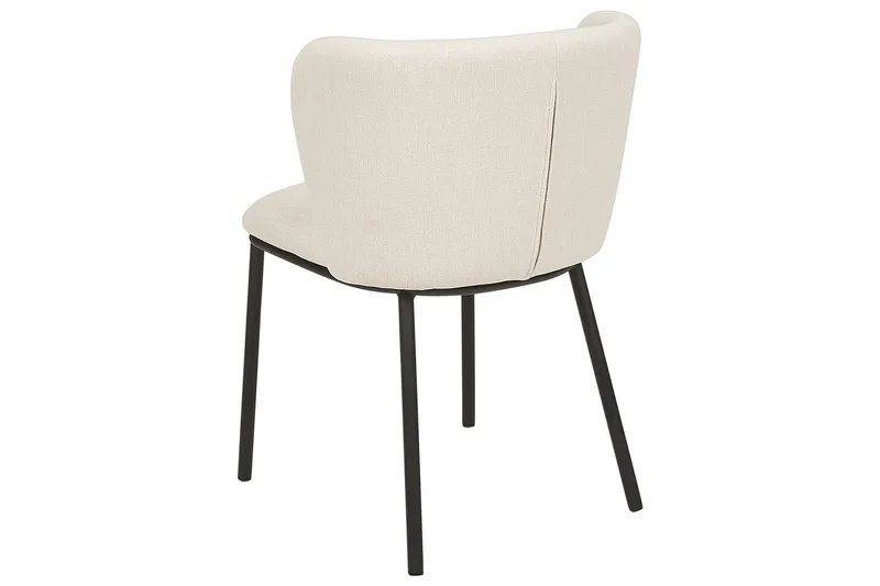 Sæt med 2 spiseborde Mina - Beige, sort/polyester - Møbler - Stole & lænestole - Spisebordsstole & køkkenstole