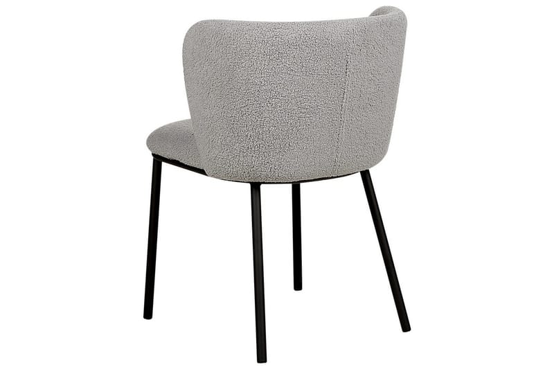 Sæt med 2 spiseborde Mina - Grå, sort/Bouclé - Møbler - Stole & lænestole - Spisebordsstole & køkkenstole