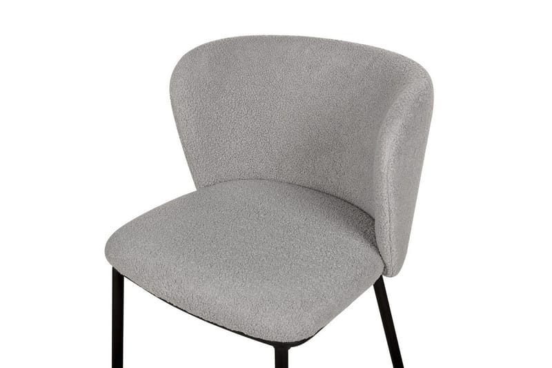 Sæt med 2 spiseborde Mina - Grå, sort/Bouclé - Møbler - Stole & lænestole - Spisebordsstole & køkkenstole