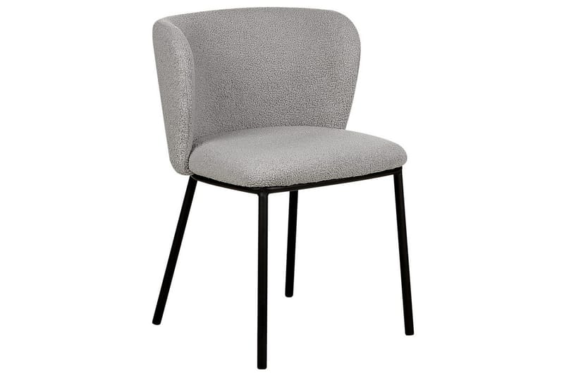 Sæt med 2 spiseborde Mina - Grå, sort/Bouclé - Møbler - Stole & lænestole - Spisebordsstole & køkkenstole