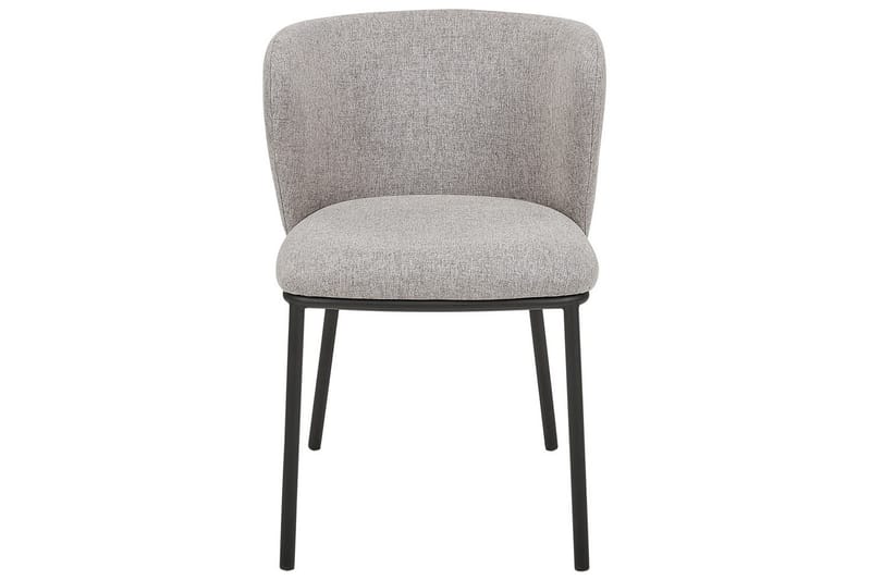 Sæt med 2 spiseborde Mina - Grå, sort/Polyester - Møbler - Stole & lænestole - Spisebordsstole & køkkenstole
