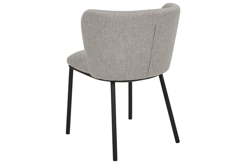Sæt med 2 spiseborde Mina - Grå, sort/Polyester - Møbler - Stole & lænestole - Spisebordsstole & køkkenstole