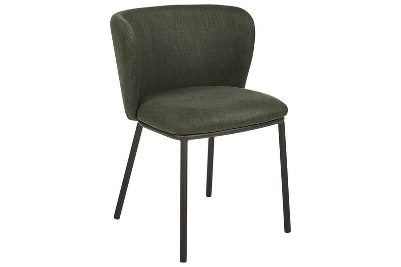Sæt med 2 spiseborde Mina - Grøn, Sort/Polyester - Møbler - Stole & lænestole - Spisebordsstole & køkkenstole