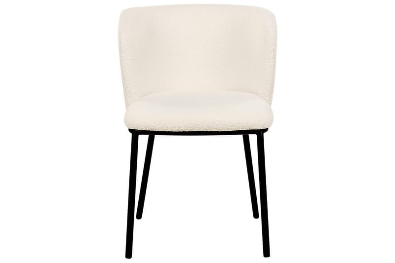 Sæt med 2 spiseborde Mina - Hvid, Sort/Bouclé - Møbler - Stole & lænestole - Spisebordsstole & køkkenstole