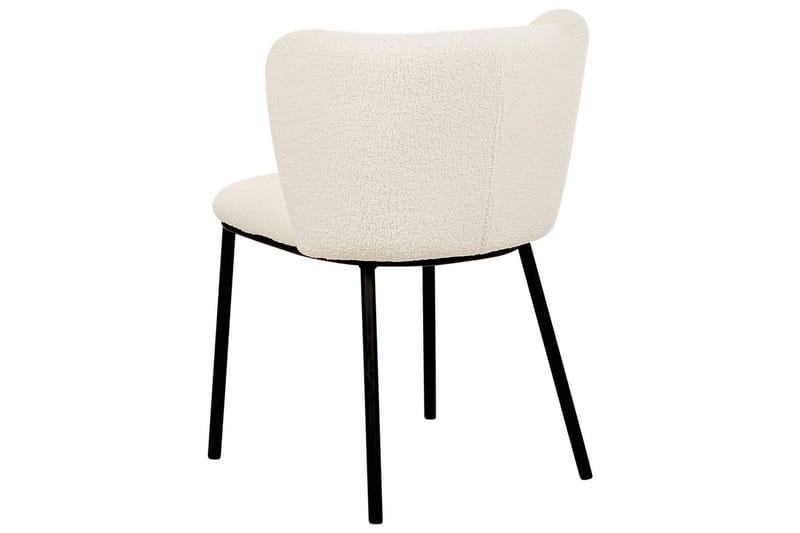 Sæt med 2 spiseborde Mina - Hvid, Sort/Bouclé - Møbler - Stole & lænestole - Spisebordsstole & køkkenstole