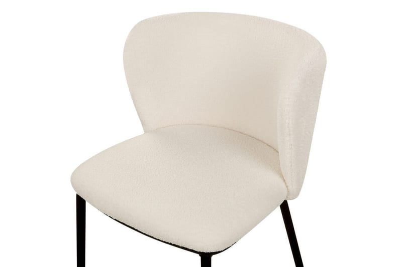 Sæt med 2 spiseborde Mina - Hvid, Sort/Bouclé - Møbler - Stole & lænestole - Spisebordsstole & køkkenstole