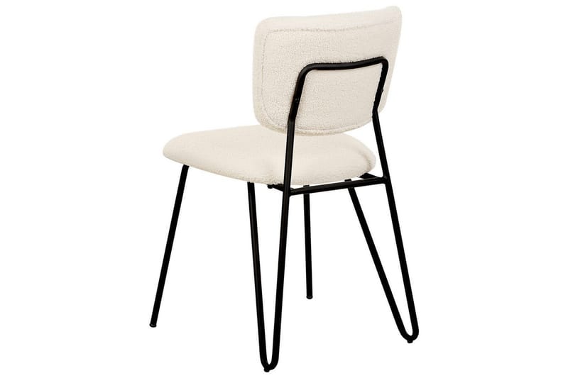 Sæt med 2 spiseborde Nelko - Hvid, Sort - Møbler - Stole & lænestole - Spisebordsstole & køkkenstole