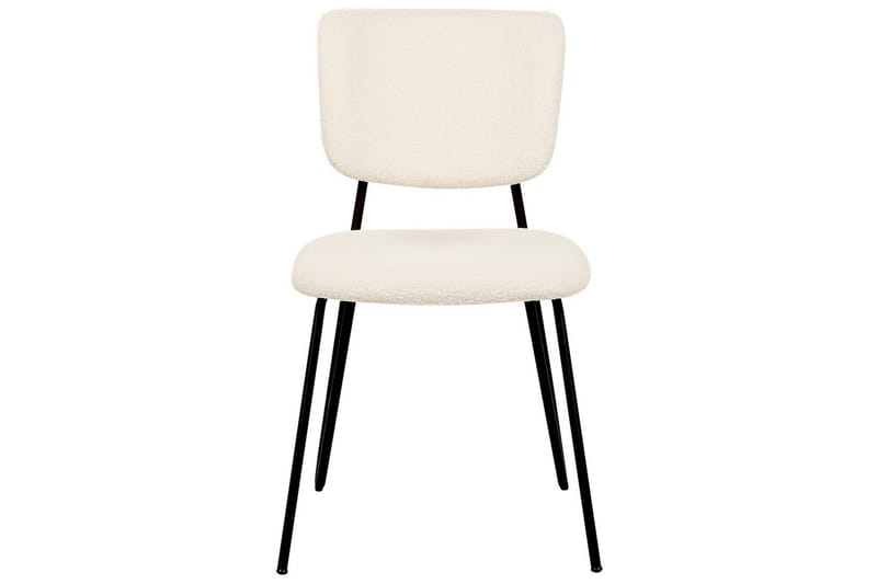 Sæt med 2 spiseborde Nelko - Hvid, Sort - Møbler - Stole & lænestole - Spisebordsstole & køkkenstole