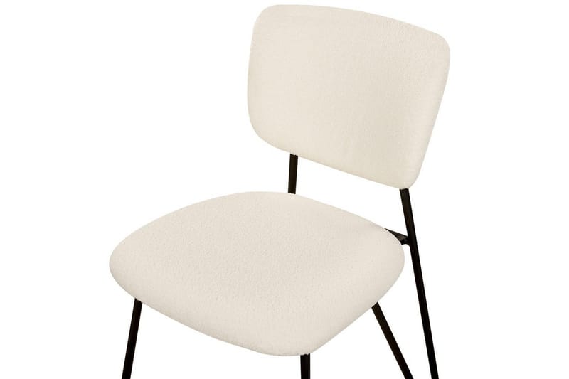 Sæt med 2 spiseborde Nelko - Hvid, Sort - Møbler - Stole & lænestole - Spisebordsstole & køkkenstole