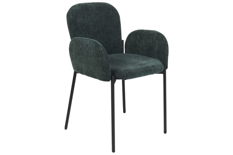 Sæt med 2 spisebordsstole Albee - Grøn, Sort - Møbler - Stole & lænestole - Spisebordsstole & køkkenstole