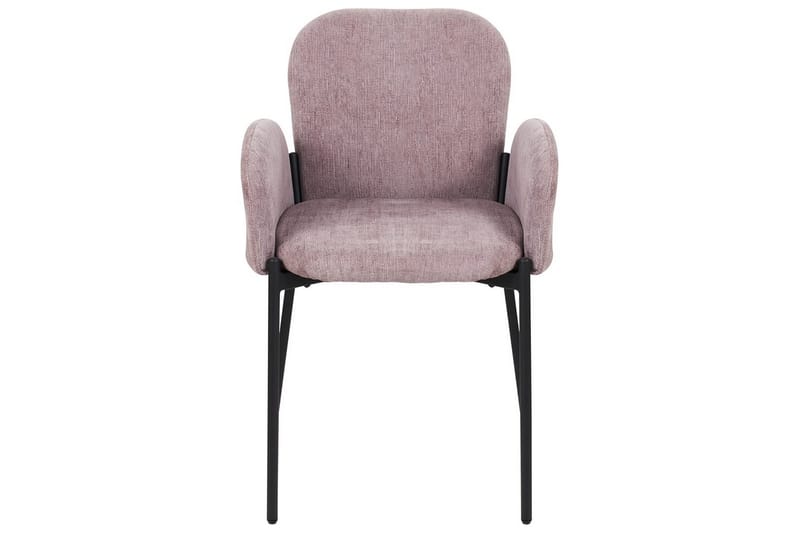 Sæt med 2 spisebordsstole Albee - Rosa, Sort - Møbler - Stole & lænestole - Spisebordsstole & køkkenstole