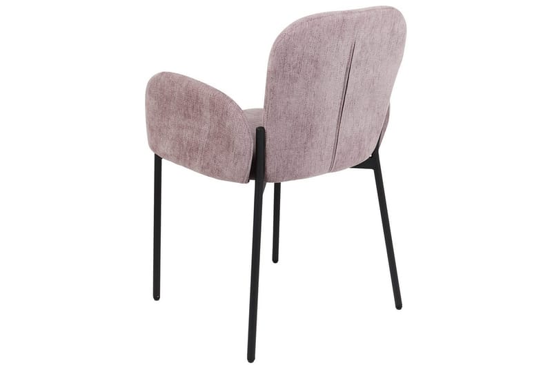 Sæt med 2 spisebordsstole Albee - Rosa, Sort - Møbler - Stole & lænestole - Spisebordsstole & køkkenstole