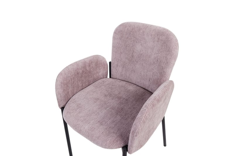 Sæt med 2 spisebordsstole Albee - Rosa, Sort - Møbler - Stole & lænestole - Spisebordsstole & køkkenstole
