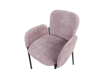 Sæt med 2 spisebordsstole Albee - Rosa, Sort - Møbler - Stole & lænestole - Spisebordsstole & køkkenstole