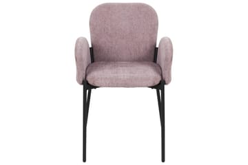 Sæt med 2 spisebordsstole Albee - Rosa, Sort - Møbler - Stole & lænestole - Spisebordsstole & køkkenstole
