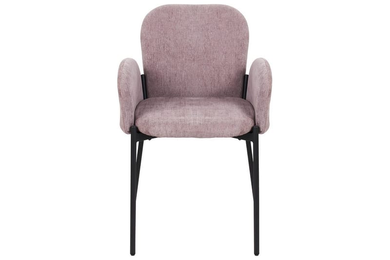 Sæt med 2 spisebordsstole Albee - Rosa, Sort - Møbler - Stole & lænestole - Spisebordsstole & køkkenstole
