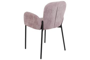 Sæt med 2 spisebordsstole Albee - Rosa, Sort - Møbler - Stole & lænestole - Spisebordsstole & køkkenstole