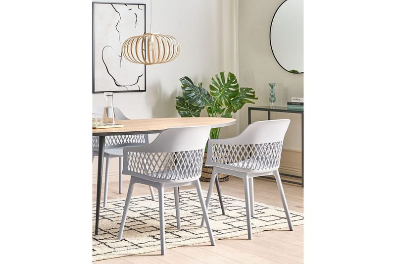 Sæt med 2 spisebordsstole Almira - Grå - Møbler - Stole & lænestole - Spisebordsstole & køkkenstole