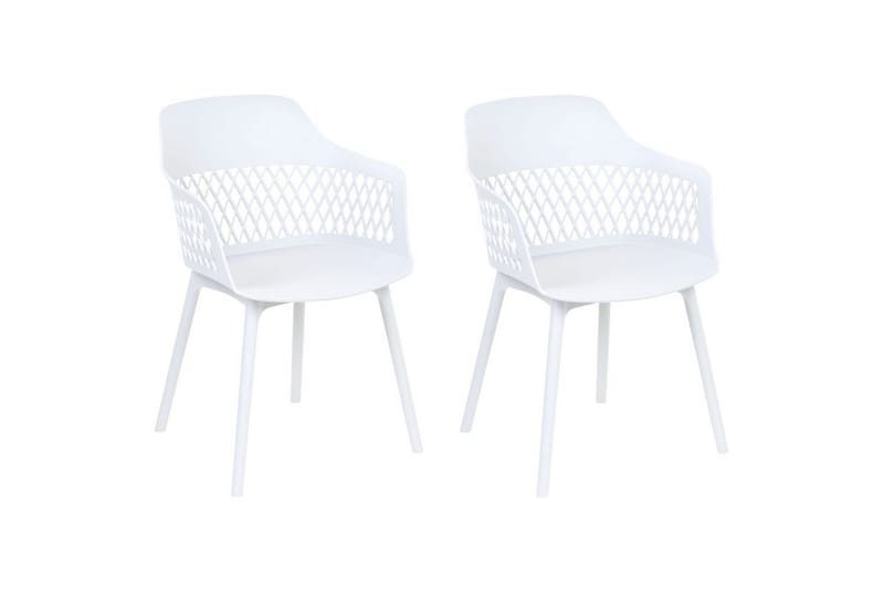 Sæt med 2 spisebordsstole Almira, Hvid