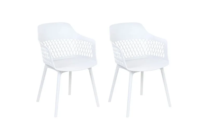Sæt med 2 spisebordsstole Almira, Hvid