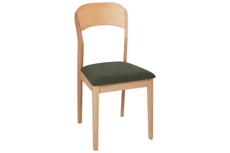 Sæt med 2 spisebordsstole Alvin - Lyst træ, grøn - Møbler - Stole & lænestole - Spisebordsstole & køkkenstole
