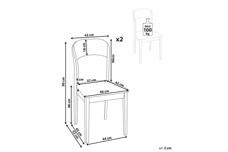 Sæt med 2 spisebordsstole Alvin - Lyst træ, grøn - Møbler - Stole & lænestole - Spisebordsstole & køkkenstole