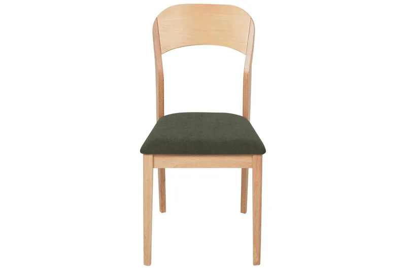 Sæt med 2 spisebordsstole Alvin - Lyst træ, grøn - Møbler - Stole & lænestole - Spisebordsstole & køkkenstole