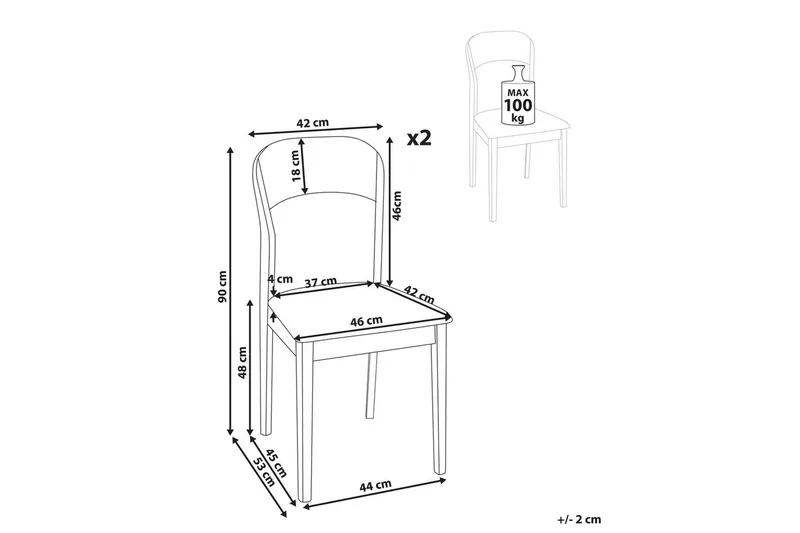 Sæt med 2 spisebordsstole Alvin - Lyst træ, grøn - Møbler - Stole & lænestole - Spisebordsstole & køkkenstole