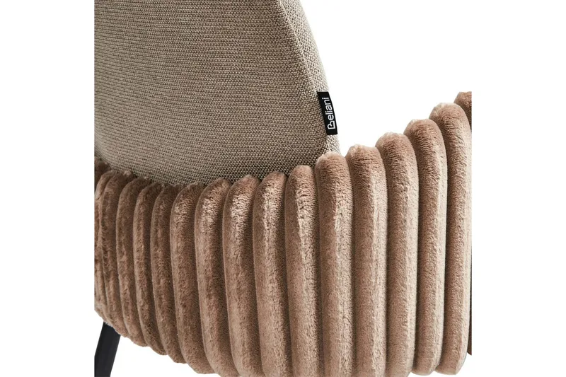 Sæt med 2 spisebordsstole Amity - Beige, sort, brun - Møbler - Stole & lænestole - Spisebordsstole & køkkenstole