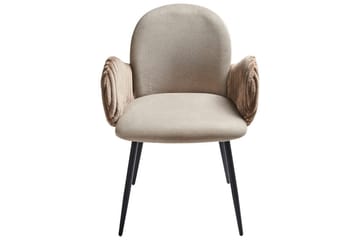 Sæt med 2 spisebordsstole Amity - Beige, sort, brun - Møbler - Stole & lænestole - Spisebordsstole & køkkenstole