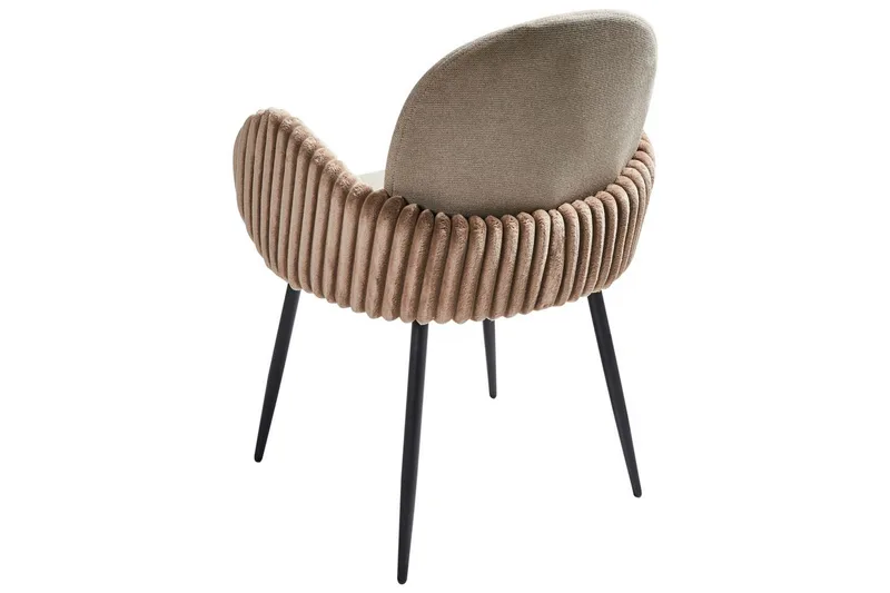 Sæt med 2 spisebordsstole Amity - Beige, sort, brun - Møbler - Stole & lænestole - Spisebordsstole & køkkenstole