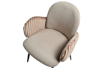 Sæt med 2 spisebordsstole Amity - Beige, sort, brun - Møbler - Stole & lænestole - Spisebordsstole & køkkenstole