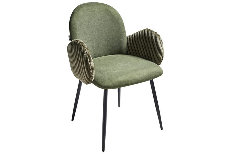 Sæt med 2 spisebordsstole Amity - Grøn, sort - Møbler - Stole & lænestole - Spisebordsstole & køkkenstole