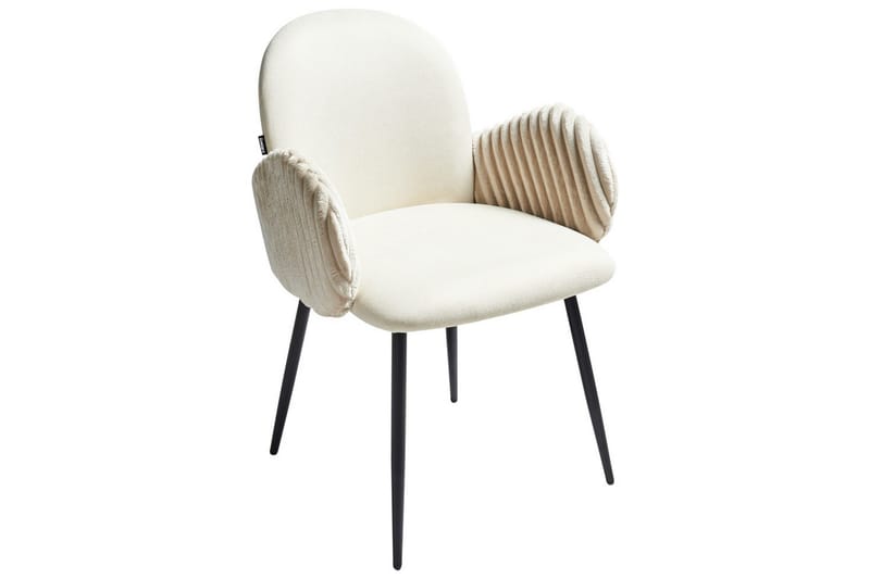Sæt med 2 spisebordsstole Amity - Lys beige, sort - Møbler - Stole & lænestole - Spisebordsstole & køkkenstole