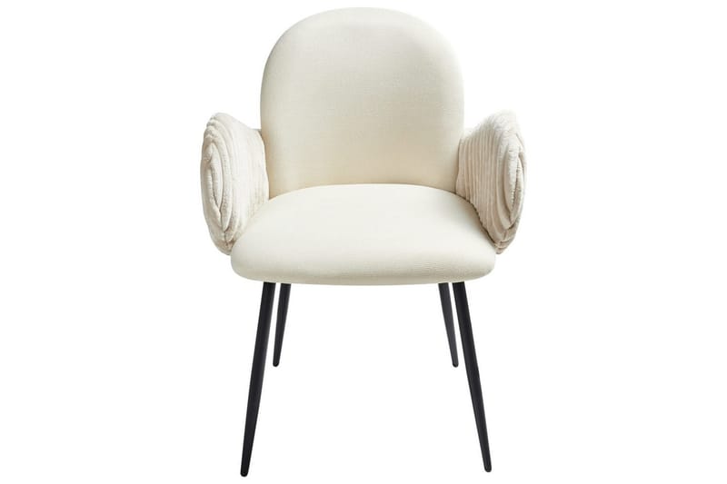 Sæt med 2 spisebordsstole Amity - Lys beige, sort - Møbler - Stole & lænestole - Spisebordsstole & køkkenstole