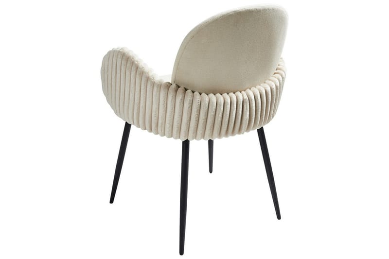 Sæt med 2 spisebordsstole Amity - Lys beige, sort - Møbler - Stole & lænestole - Spisebordsstole & køkkenstole