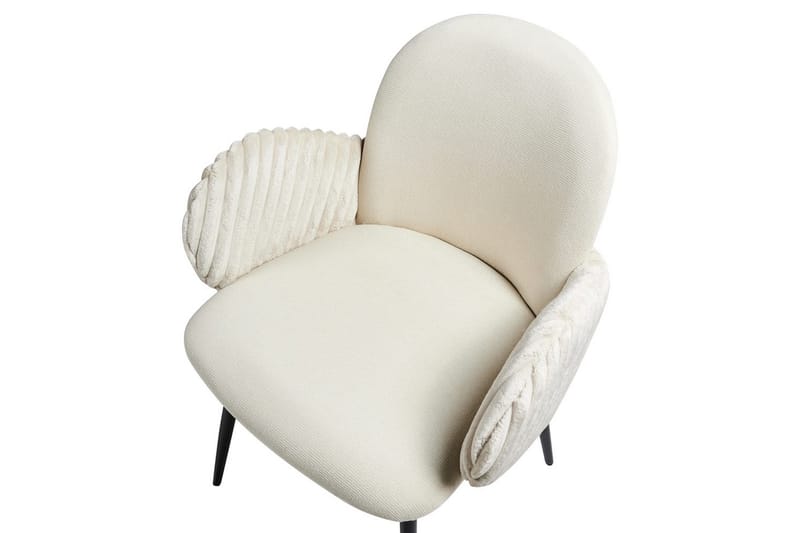 Sæt med 2 spisebordsstole Amity - Lys beige, sort - Møbler - Stole & lænestole - Spisebordsstole & køkkenstole