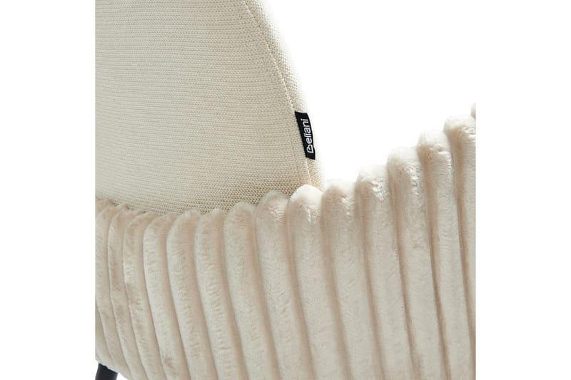 Sæt med 2 spisebordsstole Amity - Lys beige, sort - Møbler - Stole & lænestole - Spisebordsstole & køkkenstole