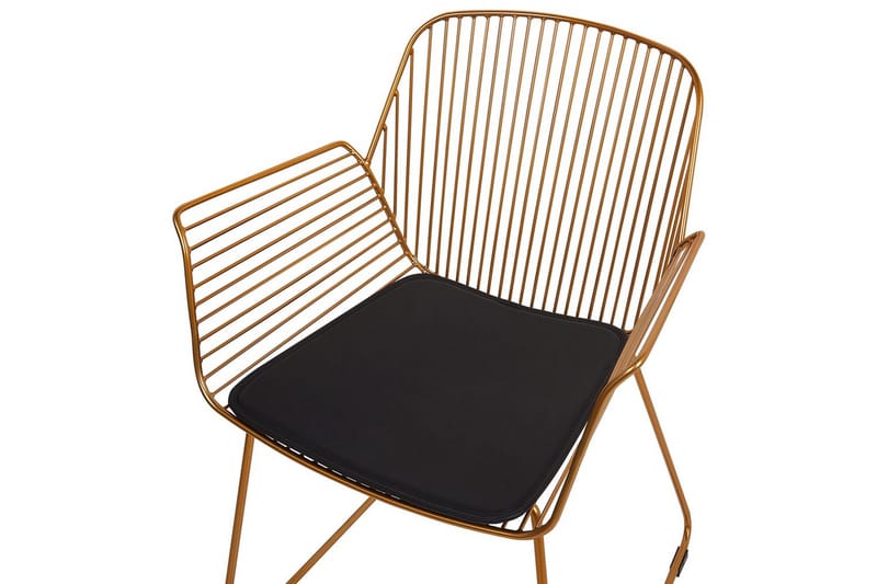 Sæt med 2 spisebordsstole Appleton - Guld, sort - Møbler - Stole & lænestole - Spisebordsstole & køkkenstole