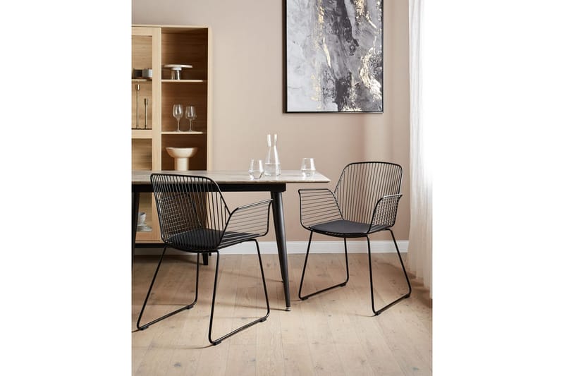 Sæt med 2 spisebordsstole Appleton - Sort - Møbler - Stole & lænestole - Spisebordsstole & køkkenstole
