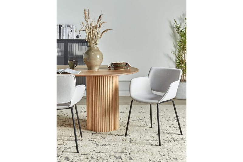 Sæt med 2 spisebordsstole Axtel - Grå, sort - Møbler - Stole & lænestole - Spisebordsstole & køkkenstole