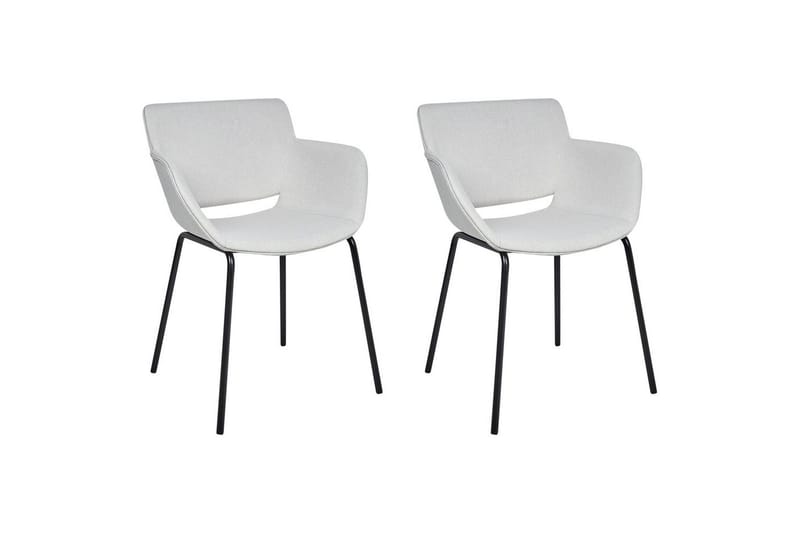 Sæt med 2 spisebordsstole Axtel, Grå, sort