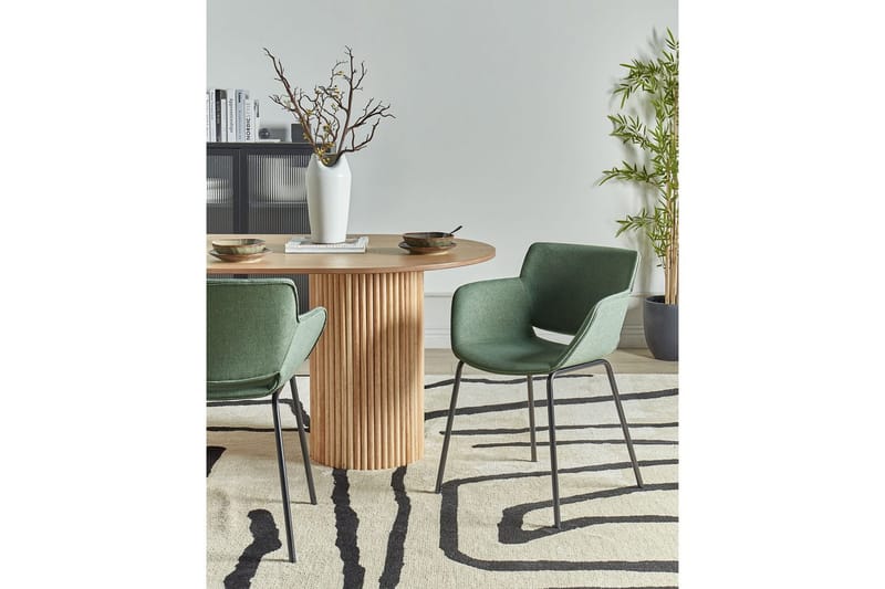 Sæt med 2 spisebordsstole Axtel - Grøn, sort - Møbler - Stole & lænestole - Spisebordsstole & køkkenstole