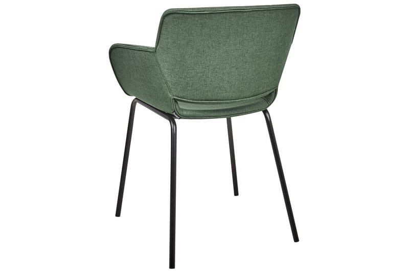 Sæt med 2 spisebordsstole Axtel - Grøn, sort - Møbler - Stole & lænestole - Spisebordsstole & køkkenstole