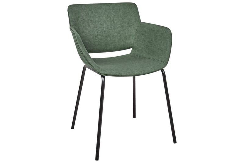 Sæt med 2 spisebordsstole Axtel - Grøn, sort - Møbler - Stole & lænestole - Spisebordsstole & køkkenstole