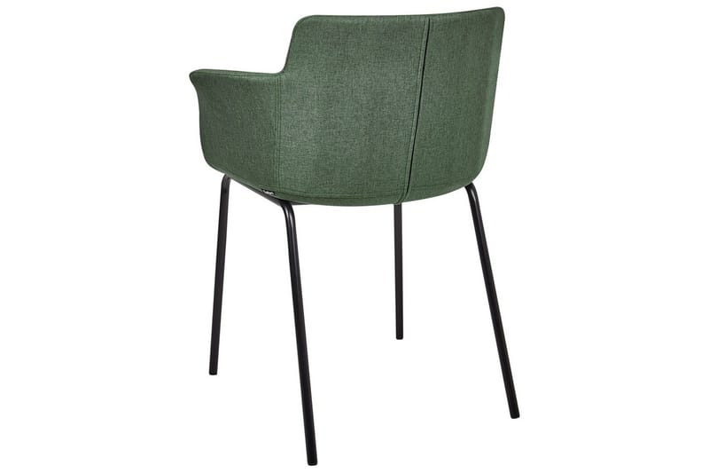 Sæt med 2 spisebordsstole Belfield - Grøn, sort - Møbler - Stole & lænestole - Spisebordsstole & køkkenstole