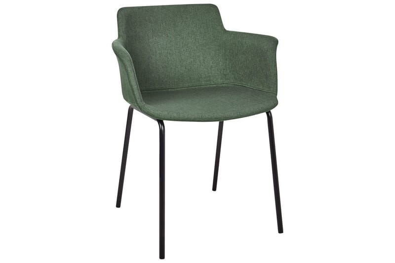 Sæt med 2 spisebordsstole Belfield - Grøn, sort - Møbler - Stole & lænestole - Spisebordsstole & køkkenstole