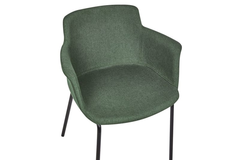 Sæt med 2 spisebordsstole Belfield - Grøn, sort - Møbler - Stole & lænestole - Spisebordsstole & køkkenstole