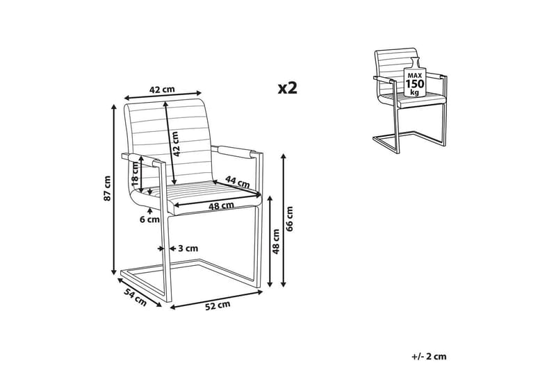 Sæt med 2 spisebordsstole Buford - Møbler - Stole & lænestole - Spisebordsstole & køkkenstole