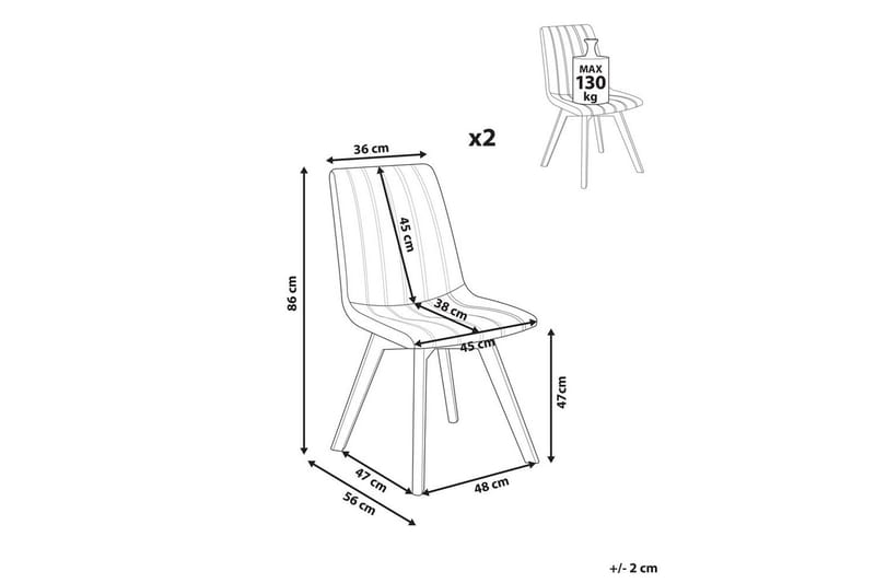 Sæt med 2 spisebordsstole Calgary - Blåt, lyst træ - Møbler - Stole & lænestole - Spisebordsstole & køkkenstole
